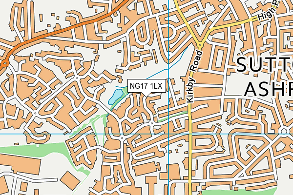 NG17 1LX map - OS VectorMap District (Ordnance Survey) NG17 1LX map - OS VectorMap District (Ordnance Survey)