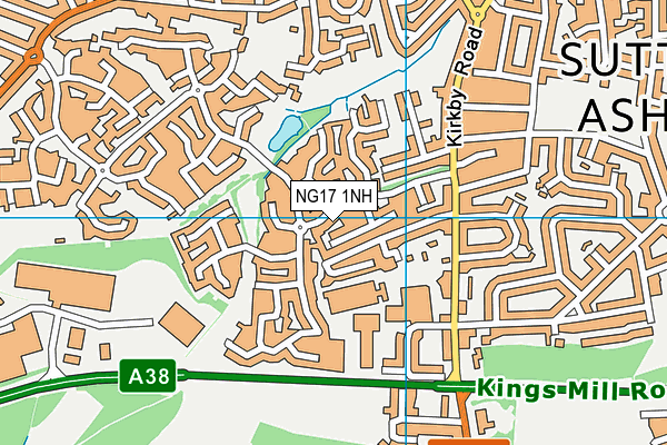 NG17 1NH map - OS VectorMap District (Ordnance Survey) NG17 1NH map - OS VectorMap District (Ordnance Survey)