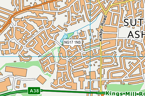 NG17 1NS map - OS VectorMap District (Ordnance Survey) NG17 1NS map - OS VectorMap District (Ordnance Survey)