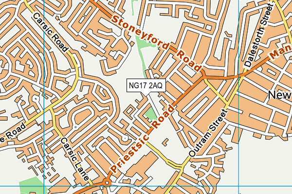 NG17 2AQ map - OS VectorMap District (Ordnance Survey) NG17 2AQ map - OS VectorMap District (Ordnance Survey)