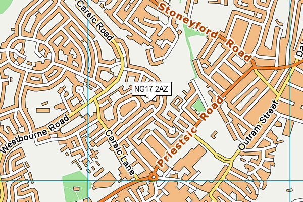 NG17 2AZ map - OS VectorMap District (Ordnance Survey) NG17 2AZ map - OS VectorMap District (Ordnance Survey)