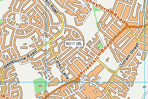 NG17 2BL map - OS VectorMap District (Ordnance Survey) NG17 2BL map - OS VectorMap District (Ordnance Survey)
