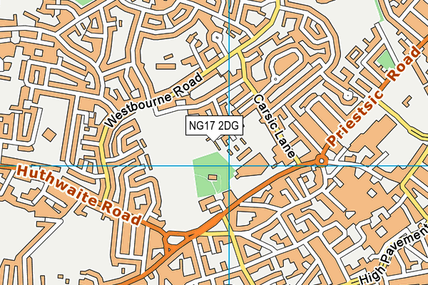NG17 2DG map - OS VectorMap District (Ordnance Survey) NG17 2DG map - OS VectorMap District (Ordnance Survey)