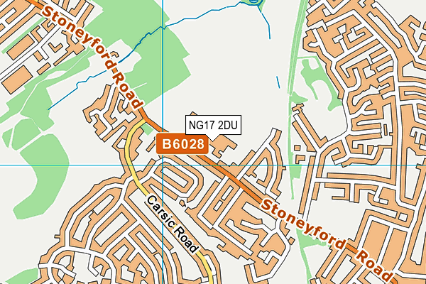 NG17 2DU map - OS VectorMap District (Ordnance Survey) NG17 2DU map - OS VectorMap District (Ordnance Survey)