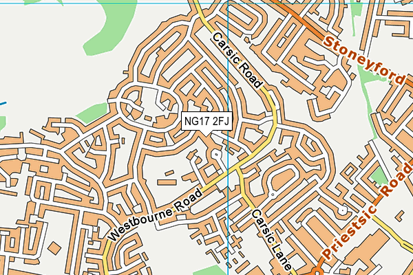 NG17 2FJ map - OS VectorMap District (Ordnance Survey) NG17 2FJ map - OS VectorMap District (Ordnance Survey)