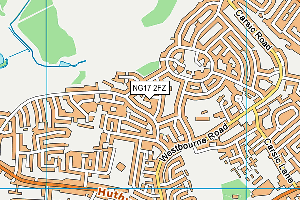 NG17 2FZ map - OS VectorMap District (Ordnance Survey) NG17 2FZ map - OS VectorMap District (Ordnance Survey)