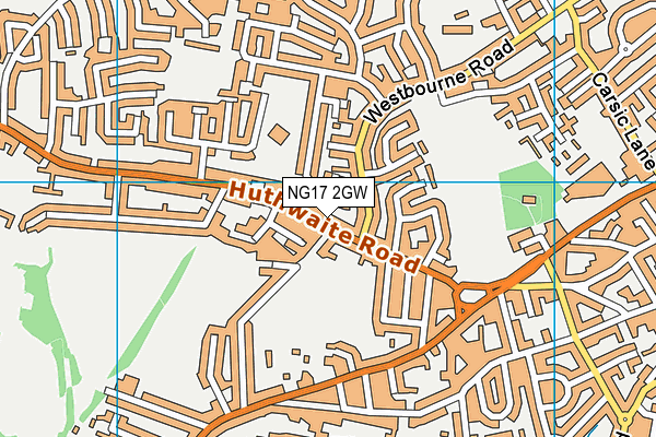 NG17 2GW map - OS VectorMap District (Ordnance Survey) NG17 2GW map - OS VectorMap District (Ordnance Survey)