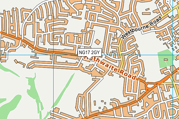 NG17 2GY map - OS VectorMap District (Ordnance Survey) NG17 2GY map - OS VectorMap District (Ordnance Survey)
