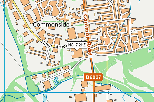 NG17 2HZ map - OS VectorMap District (Ordnance Survey) NG17 2HZ map - OS VectorMap District (Ordnance Survey)