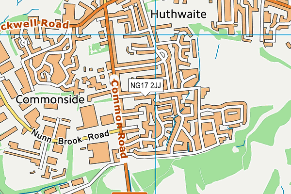 NG17 2JJ map - OS VectorMap District (Ordnance Survey) NG17 2JJ map - OS VectorMap District (Ordnance Survey)