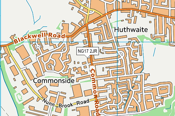 NG17 2JR map - OS VectorMap District (Ordnance Survey) NG17 2JR map - OS VectorMap District (Ordnance Survey)