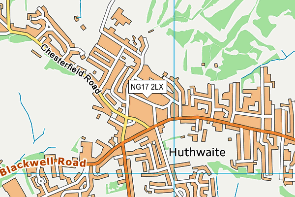 NG17 2LX map - OS VectorMap District (Ordnance Survey)
