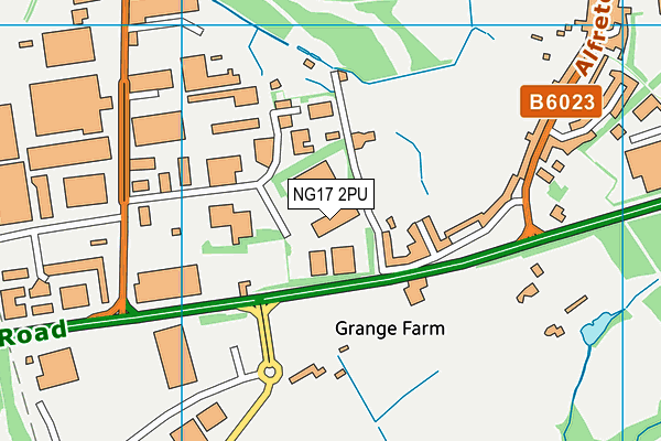 NG17 2PU map - OS VectorMap District (Ordnance Survey)