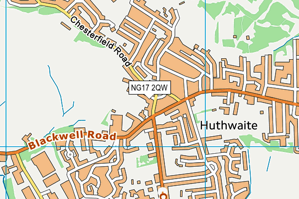 NG17 2QW map - OS VectorMap District (Ordnance Survey)