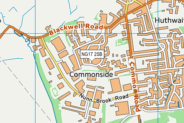 NG17 2SB map - OS VectorMap District (Ordnance Survey) NG17 2SB map - OS VectorMap District (Ordnance Survey)