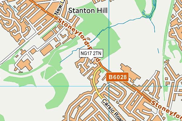 NG17 2TN map - OS VectorMap District (Ordnance Survey) NG17 2TN map - OS VectorMap District (Ordnance Survey)