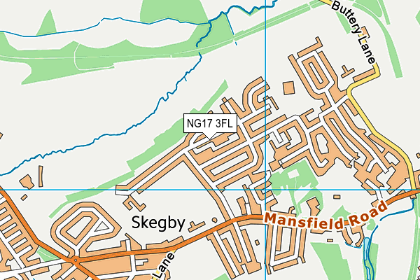 NG17 3FL map - OS VectorMap District (Ordnance Survey) NG17 3FL map - OS VectorMap District (Ordnance Survey)