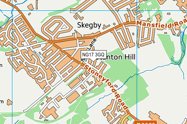 NG17 3GQ map - OS VectorMap District (Ordnance Survey) NG17 3GQ map - OS VectorMap District (Ordnance Survey)