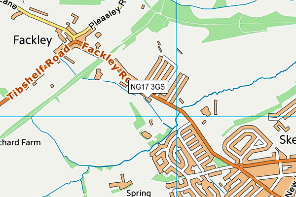 NG17 3GS map - OS VectorMap District (Ordnance Survey) NG17 3GS map - OS VectorMap District (Ordnance Survey)