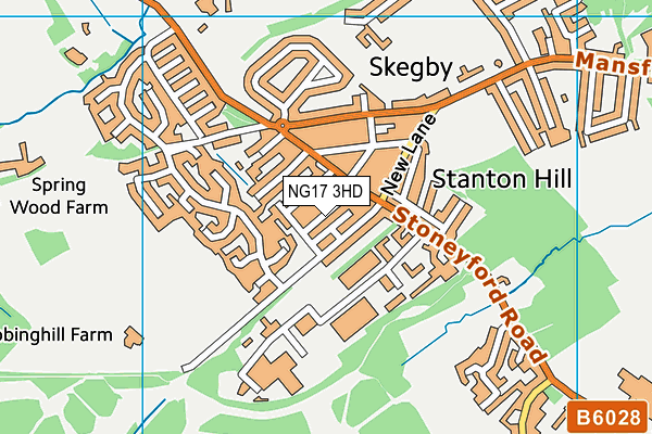 NG17 3HD map - OS VectorMap District (Ordnance Survey) NG17 3HD map - OS VectorMap District (Ordnance Survey)