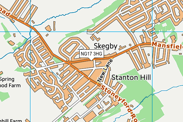 NG17 3HG map - OS VectorMap District (Ordnance Survey) NG17 3HG map - OS VectorMap District (Ordnance Survey)