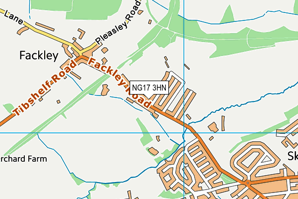 NG17 3HN map - OS VectorMap District (Ordnance Survey)