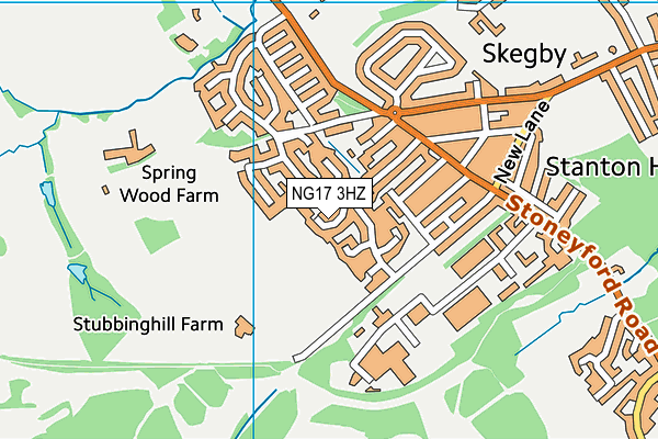 NG17 3HZ map - OS VectorMap District (Ordnance Survey) NG17 3HZ map - OS VectorMap District (Ordnance Survey)