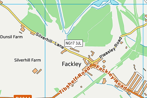 NG17 3JL map - OS VectorMap District (Ordnance Survey) NG17 3JL map - OS VectorMap District (Ordnance Survey)