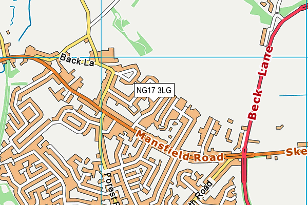 NG17 3LG map - OS VectorMap District (Ordnance Survey) NG17 3LG map - OS VectorMap District (Ordnance Survey)