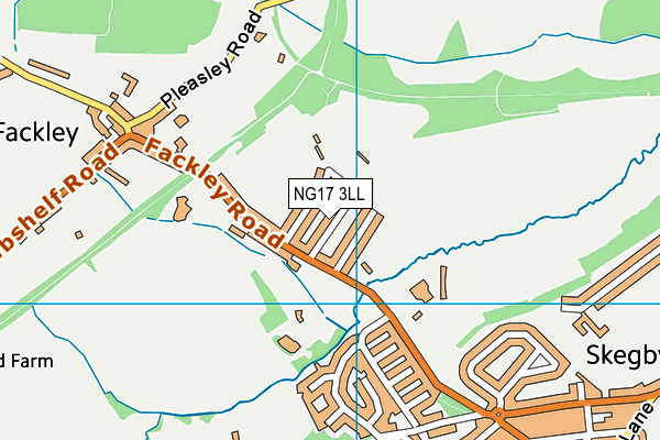 NG17 3LL map - OS VectorMap District (Ordnance Survey) NG17 3LL map - OS VectorMap District (Ordnance Survey)