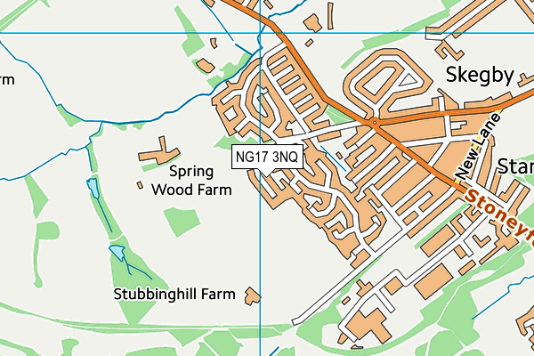 NG17 3NQ map - OS VectorMap District (Ordnance Survey) NG17 3NQ map - OS VectorMap District (Ordnance Survey)