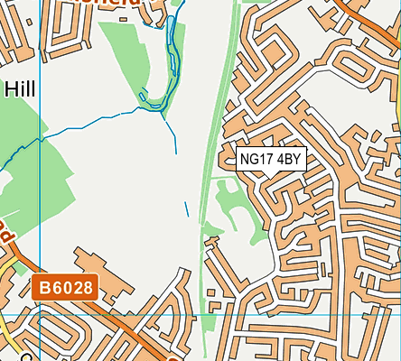 NG17 4BY map - OS VectorMap District (Ordnance Survey) NG17 4BY map - OS VectorMap District (Ordnance Survey)