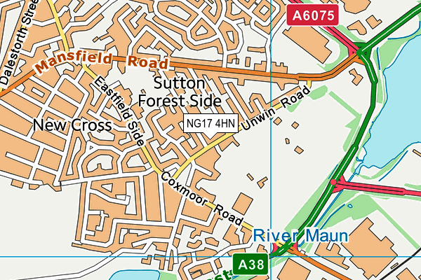 NG17 4HN map - OS VectorMap District (Ordnance Survey) NG17 4HN map - OS VectorMap District (Ordnance Survey)