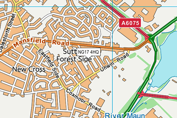 NG17 4HQ map - OS VectorMap District (Ordnance Survey) NG17 4HQ map - OS VectorMap District (Ordnance Survey)