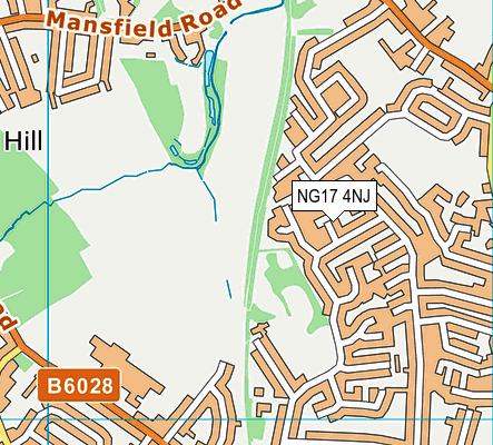NG17 4NJ map - OS VectorMap District (Ordnance Survey) NG17 4NJ map - OS VectorMap District (Ordnance Survey)