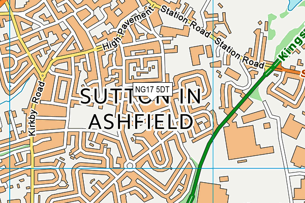 NG17 5DT map - OS VectorMap District (Ordnance Survey) NG17 5DT map - OS VectorMap District (Ordnance Survey)