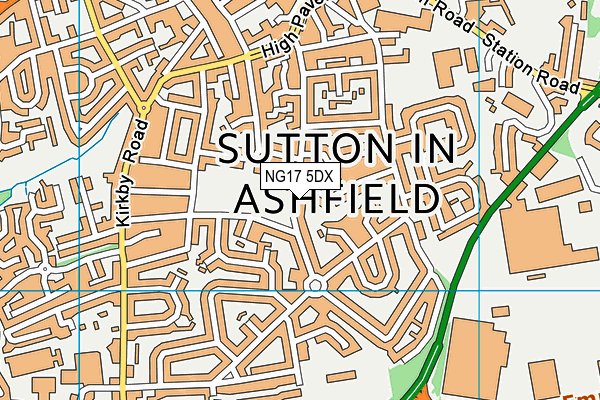 NG17 5DX map - OS VectorMap District (Ordnance Survey) NG17 5DX map - OS VectorMap District (Ordnance Survey)