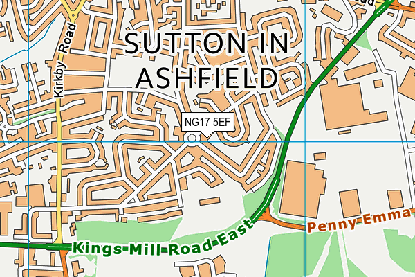 NG17 5EF map - OS VectorMap District (Ordnance Survey) NG17 5EF map - OS VectorMap District (Ordnance Survey)