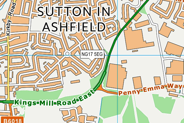 NG17 5EG map - OS VectorMap District (Ordnance Survey) NG17 5EG map - OS VectorMap District (Ordnance Survey)