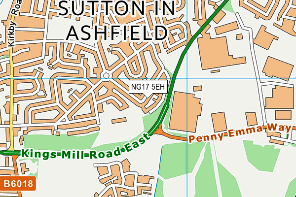 NG17 5EH map - OS VectorMap District (Ordnance Survey) NG17 5EH map - OS VectorMap District (Ordnance Survey)