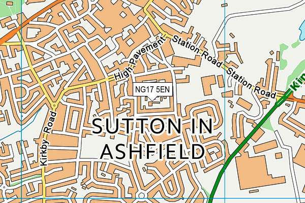 NG17 5EN map - OS VectorMap District (Ordnance Survey) NG17 5EN map - OS VectorMap District (Ordnance Survey)