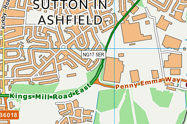 NG17 5ER map - OS VectorMap District (Ordnance Survey) NG17 5ER map - OS VectorMap District (Ordnance Survey)