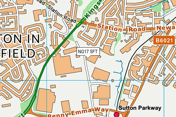 NG17 5FT map - OS VectorMap District (Ordnance Survey) NG17 5FT map - OS VectorMap District (Ordnance Survey)