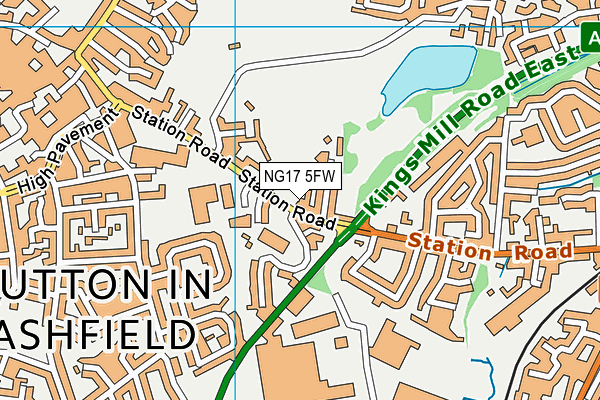 NG17 5FW map - OS VectorMap District (Ordnance Survey) NG17 5FW map - OS VectorMap District (Ordnance Survey)