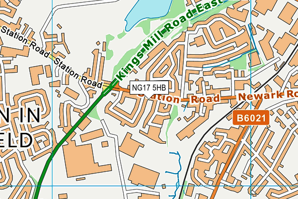 NG17 5HB map - OS VectorMap District (Ordnance Survey) NG17 5HB map - OS VectorMap District (Ordnance Survey)