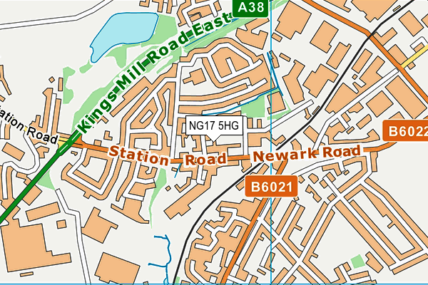 NG17 5HG map - OS VectorMap District (Ordnance Survey) NG17 5HG map - OS VectorMap District (Ordnance Survey)