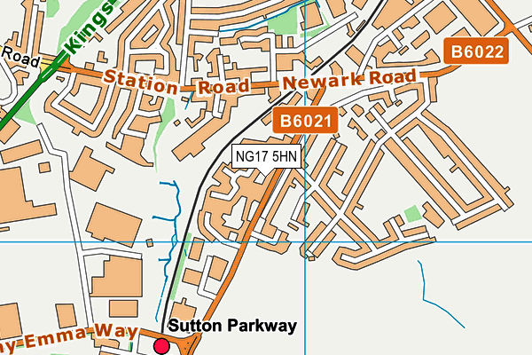 NG17 5HN map - OS VectorMap District (Ordnance Survey)