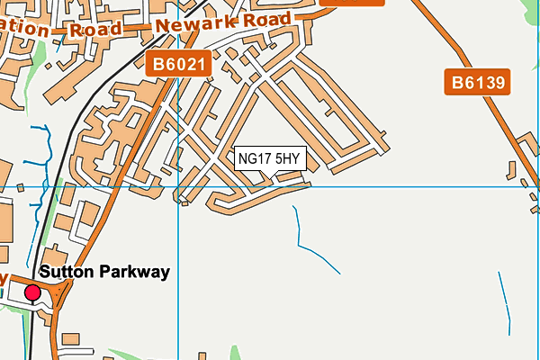 NG17 5HY map - OS VectorMap District (Ordnance Survey) NG17 5HY map - OS VectorMap District (Ordnance Survey)