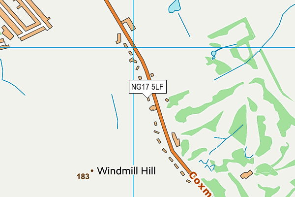NG17 5LF map - OS VectorMap District (Ordnance Survey) NG17 5LF map - OS VectorMap District (Ordnance Survey)