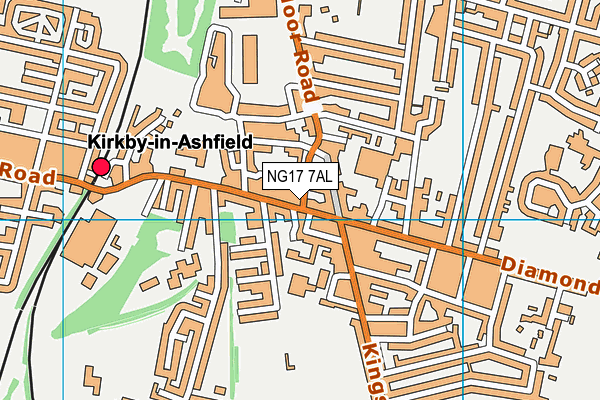 NG17 7AL map - OS VectorMap District (Ordnance Survey) NG17 7AL map - OS VectorMap District (Ordnance Survey)